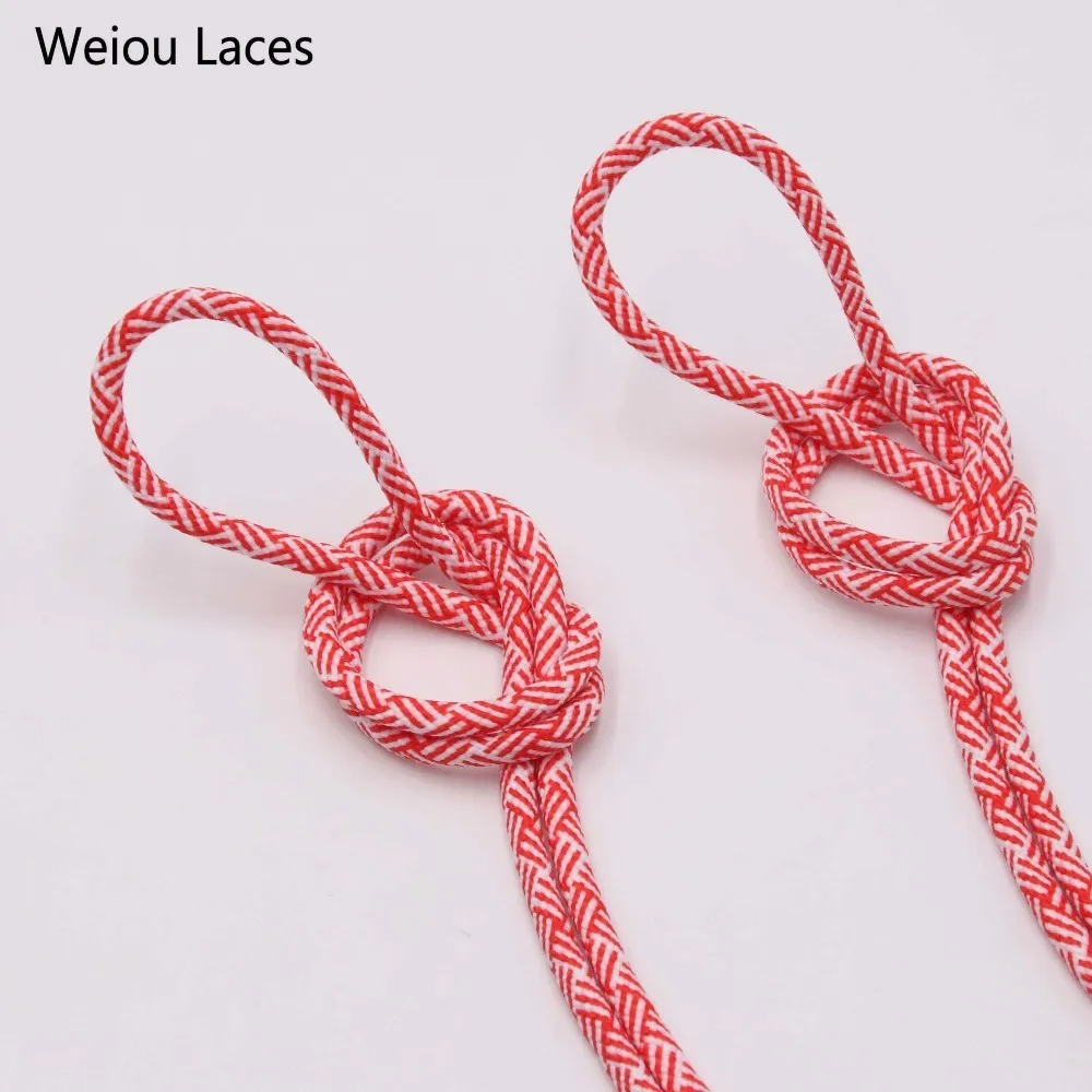 Эксклюзивные спиральные круглые шнурки Weiou 4,5 мм шириной, два цвета, прозрачные пластиковые шнурки