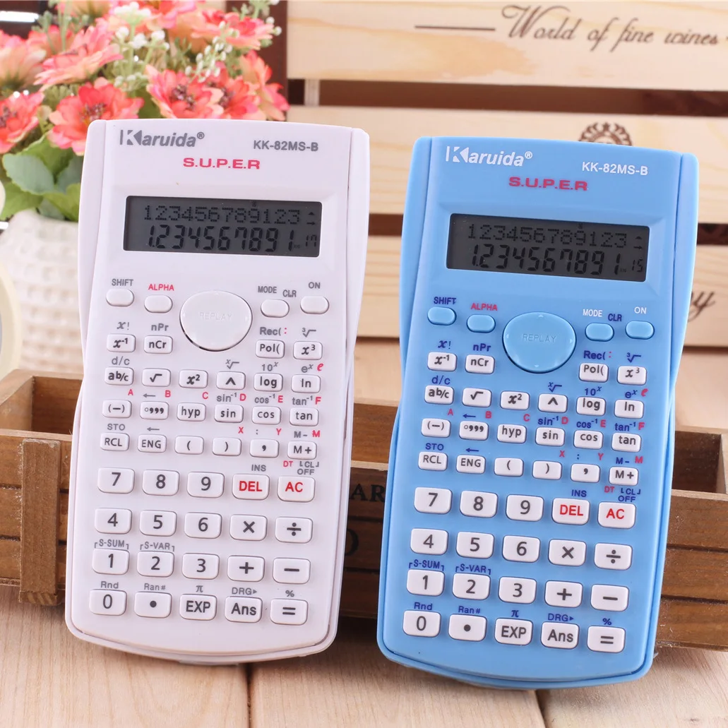 82 مللي ثانية الملونة كبار وظيفة الحاسبة العلمية الحلوى Calculadora Cientifica 12 أرقام المدرسة حاسبة