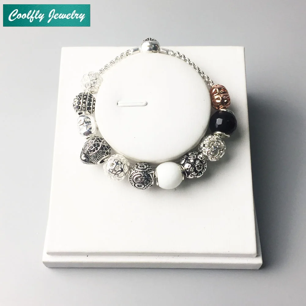 

Skulls Om Crystal Eagle UFO Heart Charm Beads Fit Bracelet 925 Sterling Silver Karma Jewelry Making DIY Gift For Women Perles