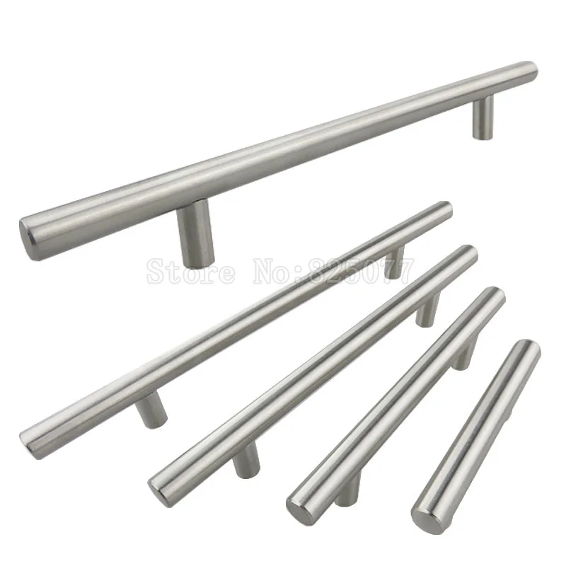 

4PCS Dia 12mm Stainless Steel T bar Handle Cabinet Knobs and Door Handle Pull For Kitchen Furniture Cupboard Drawer JF1386