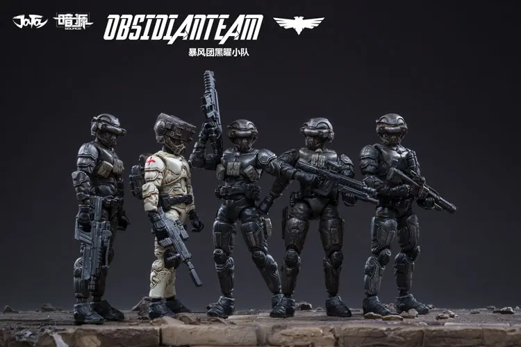 Экшн фигурка JOYTOY 1/25 солдаты (5 шт./компл.) Коллекционная модель обсидиановой