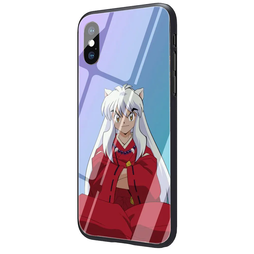 Inuyasha Аниме закаленное стекло чехол для телефона iPhone 11 Pro 6 6S Plus 7 8 Plus X XS XR XS Max - Цвет: G1