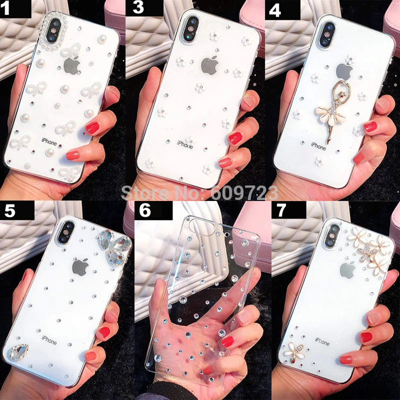 For Xiaomi Mi6 Mi8 Mi 5 6 8 SE Max Mix Note 2 3 2S 5S 5C 5X A1 6X A2 Lite Pro Rhinestone Case Bling Diamond cover 1-7# |