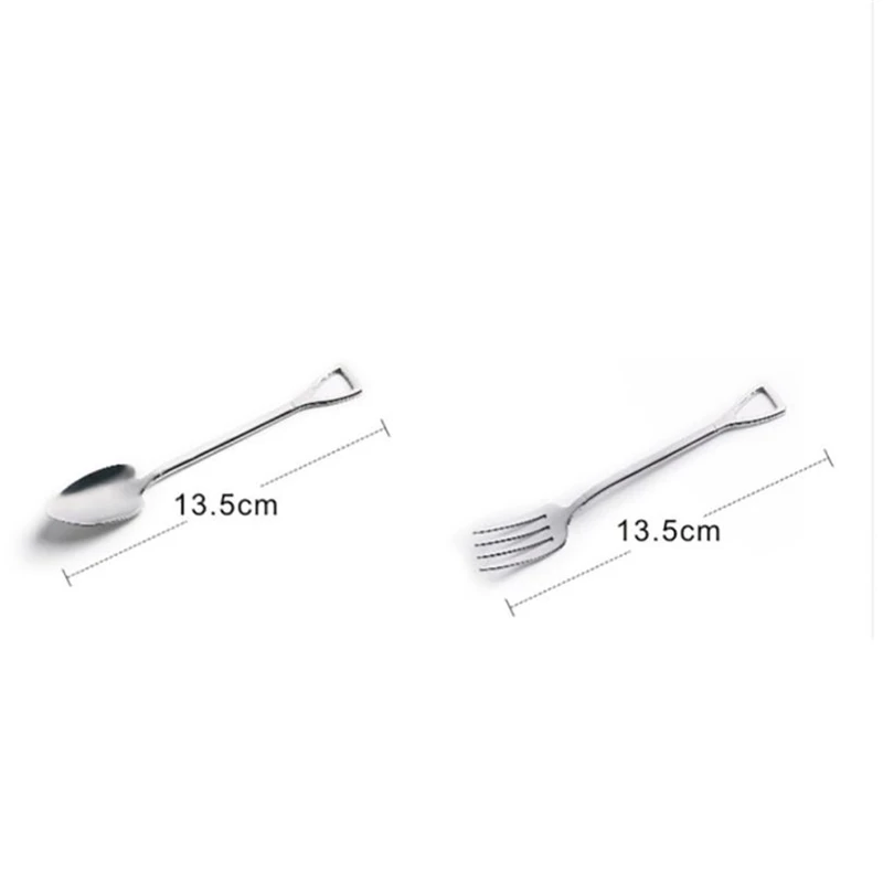TENSKE Shovel Wrench Shape Tableware Home Kitchen Stainless Steel Fork Spoon Nonstick kitchen Tool C0411#30                     07