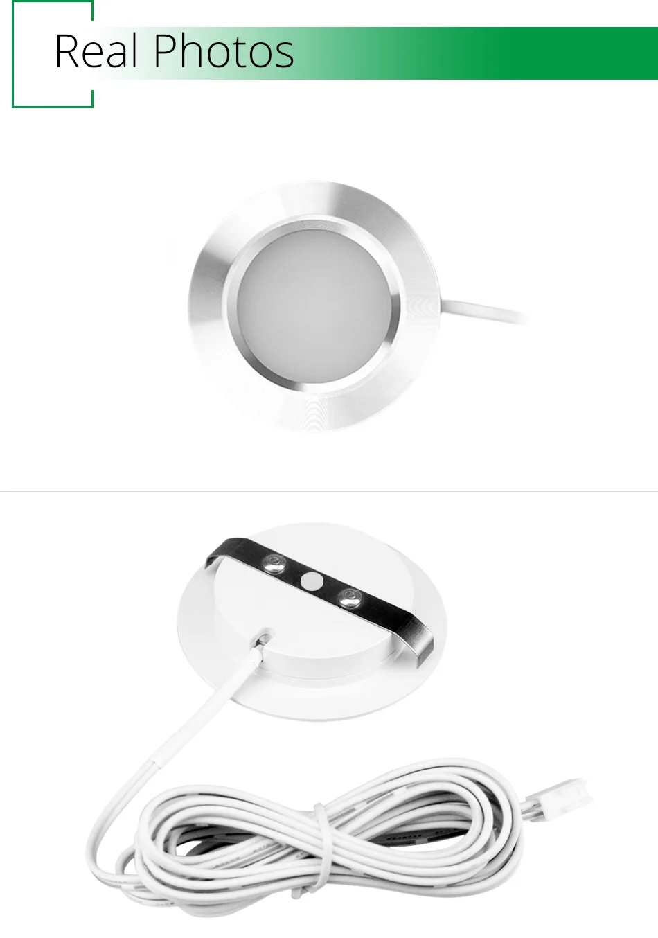 LED Under Cabinet Lights Closet Light 12V 3W Connecting Round Bookshelf Kitchen Surface Mounted Downlights Puck Showcase Lamp (9)