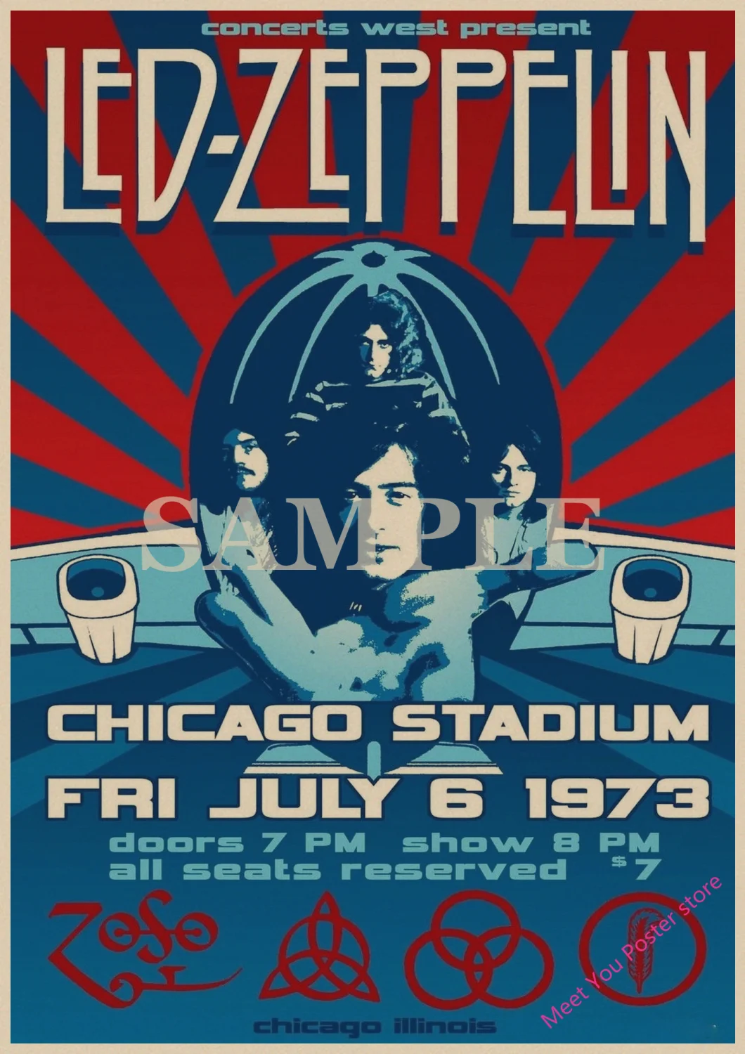 Led Zeppelin рок-музыка постеры для украшения дома Винтажный стиль Ретро Рок постеры настенные наклейки для дома Художественный бренд Декор для спальни A1