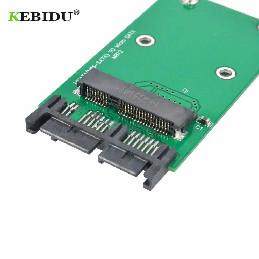 Kebidu Новое поступление Mini PCI-e PCIe mSATA 3x5 см SSD to 1,8 Micro SATA адаптер конвертер карта msata to Micro Sata SSD адаптер