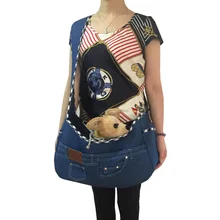 Качественная джинсовая сумка-слинг для собак и кошек, сумка для переноски собак, сумка для домашних животных на одно плечо, сумка для собак