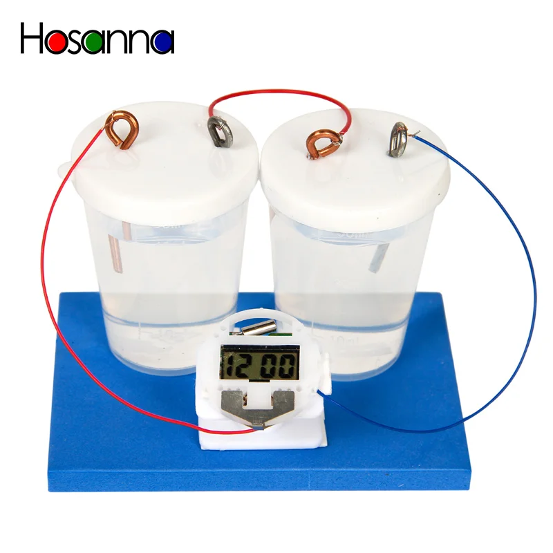 

Hosanna Kids liquid Water Battery Clock Electric Experiment Fun Science Toys Kit Learning Physics Educational Toys for Children