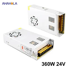 Alimentation électrique 220v à 24 v cc, commutation de sortie 24 v 15a 360w, Source Smps 24 v
