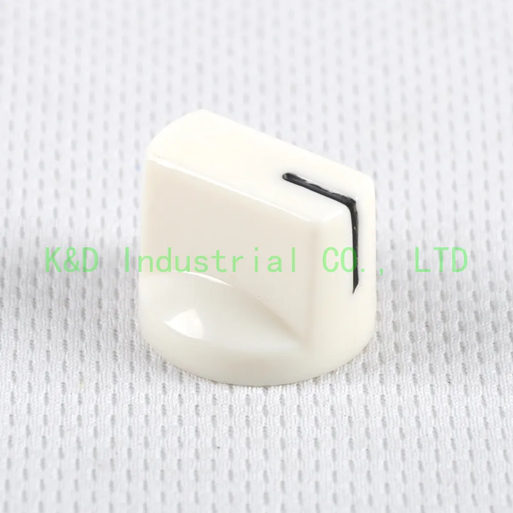

10pcs DIY 17*15mm White ABS Plastic Knobs for D shaft Guitar Amp Effect Pedal Stomp Box