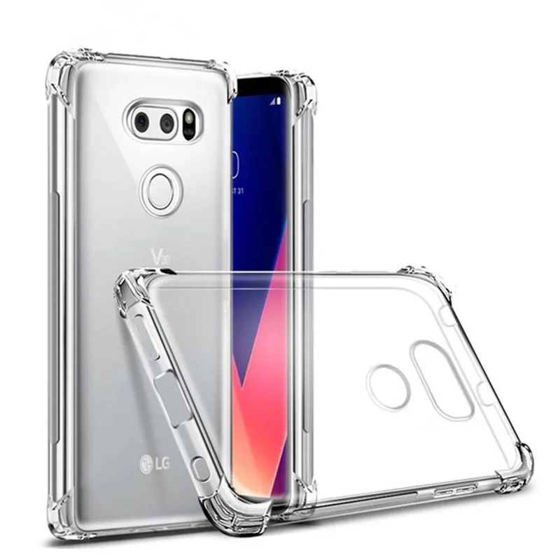 

Four Angle Prevention Clear TPU Case For LG V20 Mini G6 G7 Q6 Q8 V30 3 Silicon Clear TPU Phone Cover Anti-knock