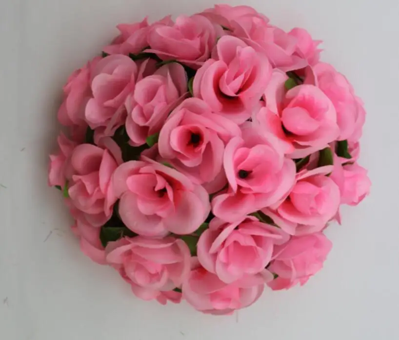 Lastest Мода 50 см(19,6 дюймов) романтическая Имитация Зеленый лист Роза целование шар Цветок из искусственного шелка для свадебной вечеринки декор