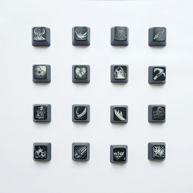  4 keys/set Personality Customized Mechanical keyboard keycaps translucent key caps for Dota 2 Hero 