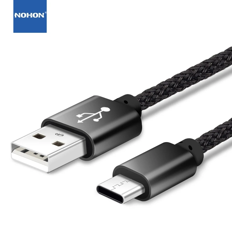 

NOHON USB Type-C Data Charging Cable For Huawei Mate 9 10 P10 P20 Pro Xiaomi 5S Plus 6X 8 MIX OnePlus 3 5T 6 USB-C Charger Cable
