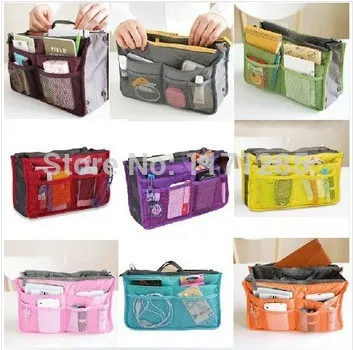 Bag In Double Zipper Portable Multifunctional Travel Pockets Handbag Storage Fadish Cosmetic Makeup Wash |