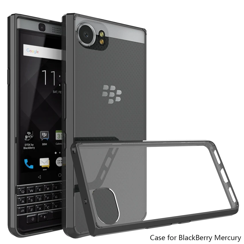 

Slim Hybrid Shockproof Skin Cover Air Cushion Case With Transparent Acrylic Mask Clear Shell Coque For Blackberry Keyone Mercury