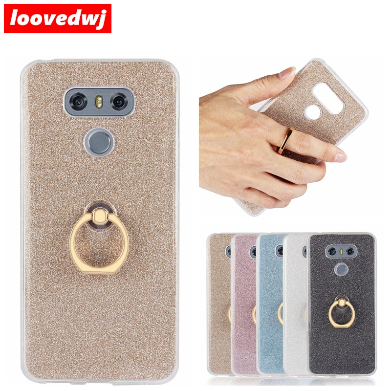 Loovedwj мобильных телефонов Чехлы для LG G6 мини чехол Мягкие TPU ясно кольца с сияющими