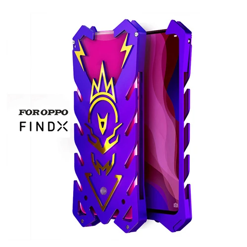 Purple ZIMON для OPPO Find X металлический Броня чехол для телефона Ультра-легкий алюминиевый сплав твердая задняя крышка защитная оболочка для OPPO Find X Coque - Цвет: Purple