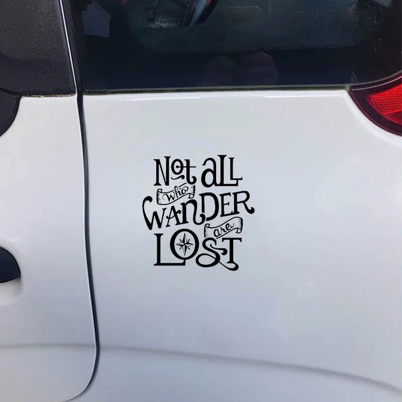 YJZT 17 4 см * 8 не все кто теряет приключения виниловые черные серебряные наклейки на