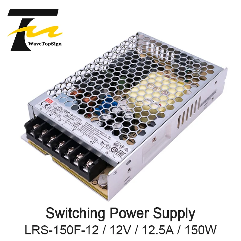 

WaveTopSign LRS-150F-12 12V 12.5A meanwell LRS-150F 12V 150W Single Output Switching Power Supply