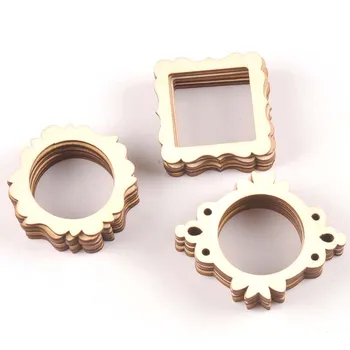 

20pcs 50mm Photo Frame Wood DIY Crafts Scrapbookings DIY For Home Decoration Natural Wooden Ornaments Accessories Arts m1829