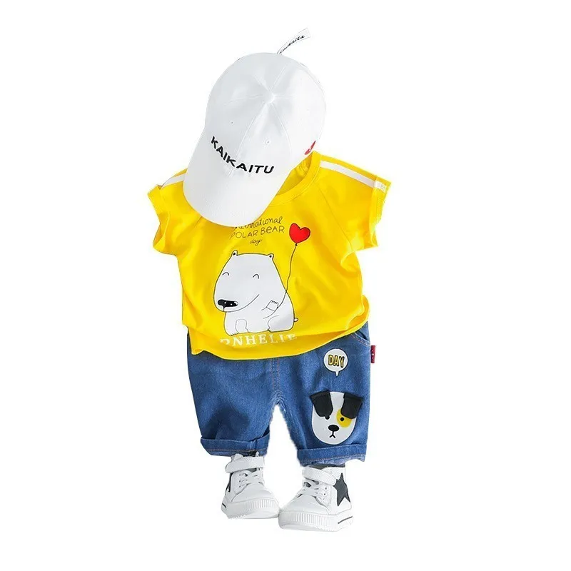

2019 New Summer Baby Boys Girls Clothes Infant Children Clothing Cartoon Kids T-shirt Shorts 2Pcs/set Fashion Sportswear Suits