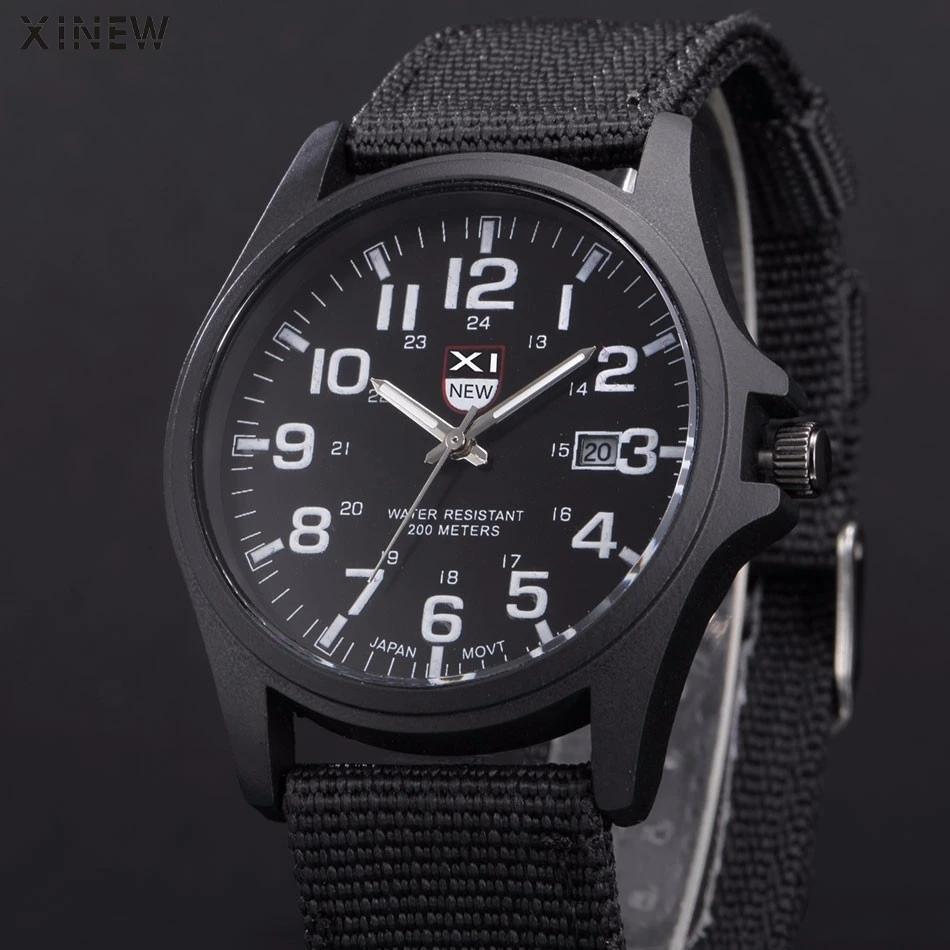 

Splendid 2019 Watches Men Luxury Brand XINEW Outdoor Mens Date Stainless Steel Military Sports Analog Quartz Army Wrist Watch