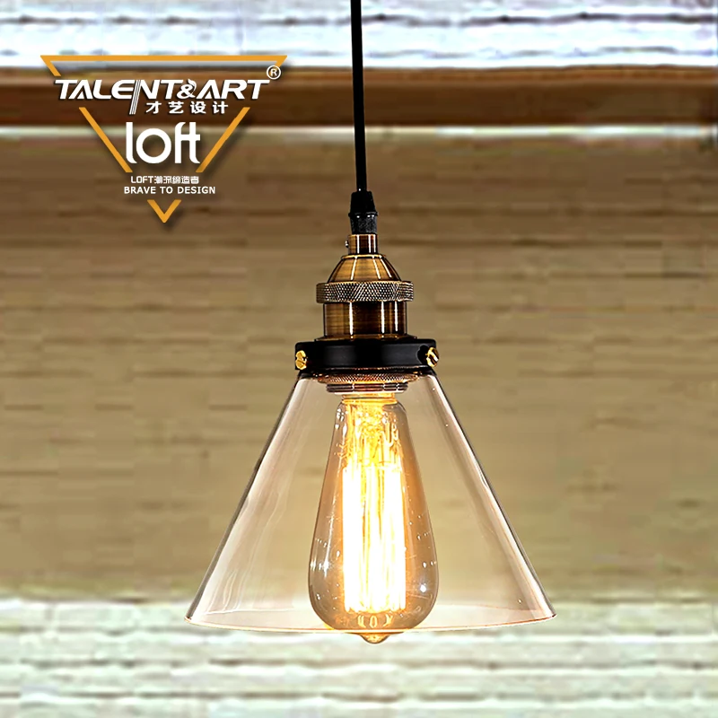 

American retro loft industrial wind creative personality of the Nordic modern minimalist restaurant Glass Pendant lights