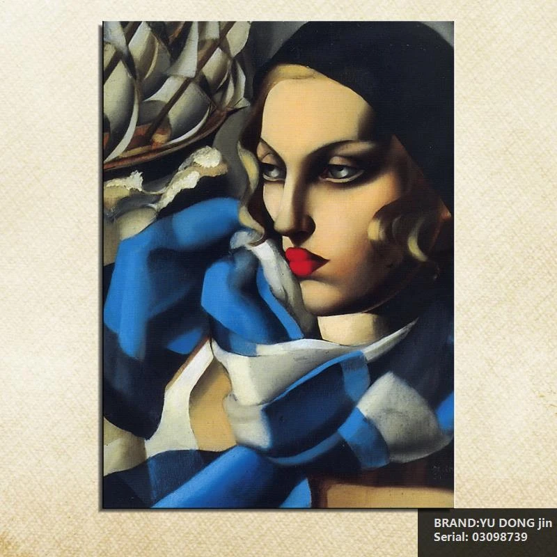 タマラ ド レンピッカ肖像古典油絵描画アートスプレー非フレームキャンバス手作りわら鉄technical Tamara De Lempicka Oil Paintingoil Painting Art Aliexpress