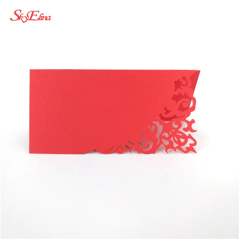 

50pcs Wedding party cards invitations pattern cards laser cut paper cards announcement postcards Pearlscent Paper Cards 6zsh870