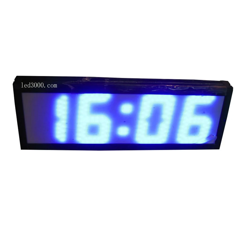 

Free shipping 5inch blue color hign brightness hours and minutes remote control LED clock with contdown/up timer (HST4-5B)