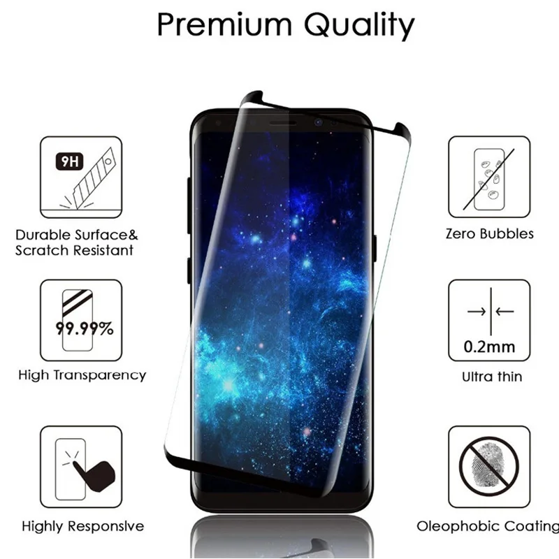 3D Стекло Glass на Для самсунг С8 / с8+ с8 плюс С9+ с9 ноут 8 защитное samsung s9 Закаленное Samsung