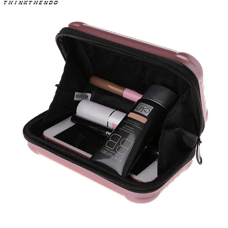THINKTHENDO, Модный женский миниатюрный чемодан, чехол для макияжа, для девушек, женская косметичка, сумка, органайзер для туалетных принадлежностей, сумка, новинка, 10 цветов