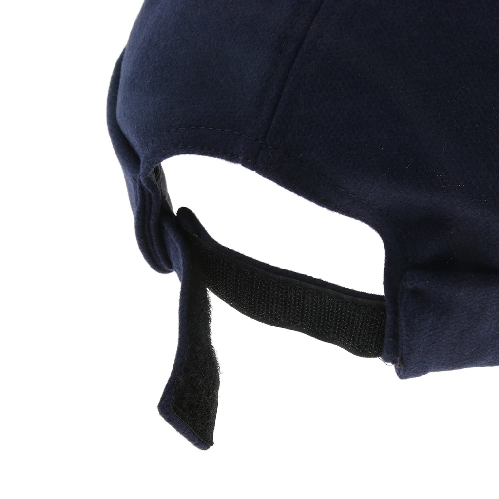 2 Pieces Mens Retro Docker Hat Wool Felt Brimless Beanie Cap Adjustable Navy Blue Red