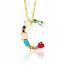 Fashion color AAA cubic zirconia Alphabet 26 letters pendant necklace for lady women,cute&sweet NS001 Fashion color AAA cubic zirconia Alphabet 26 letters pendant necklace for lady women,cute&sweet NS001