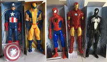 Vogue Marvel Titan Super Hero Wolverine Avengers Captain America Ultimate Spider-Man Assemble Iron Man 29cm huge Action Figure marvel universe ultimate spider man