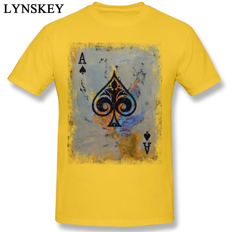 T Shirt Short Sleeve Geek 2017 Hot Sale ACE Round Collar 100% Cotton Adult Summer/Fall Tops Shirts Geek Tee Shirts Top Quality yellow