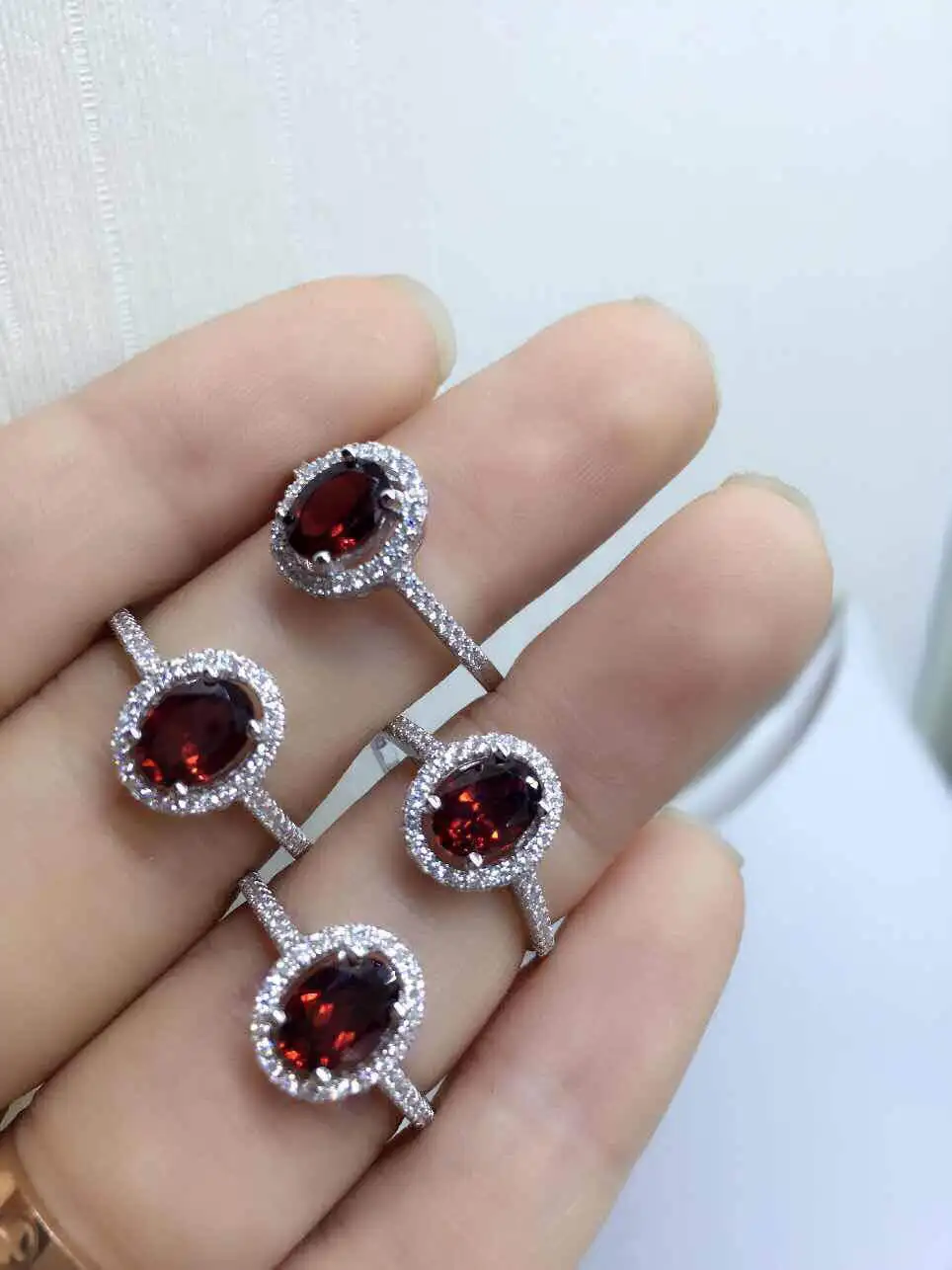 garnet crystal ring