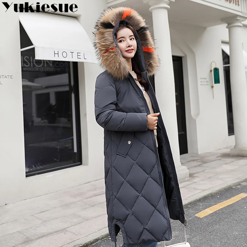 2018 New Winter Jacket Women Faux Fur Hooded Parka Coats Female Long Sleeve Thick Warm Snow Wear Jacket Coat Mujer Quilted Tops