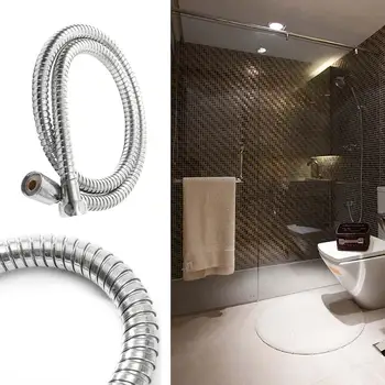 

Household Shower Hose Stainless Steel Flexible Pipe Head Bathroom Bath Universal Handheld