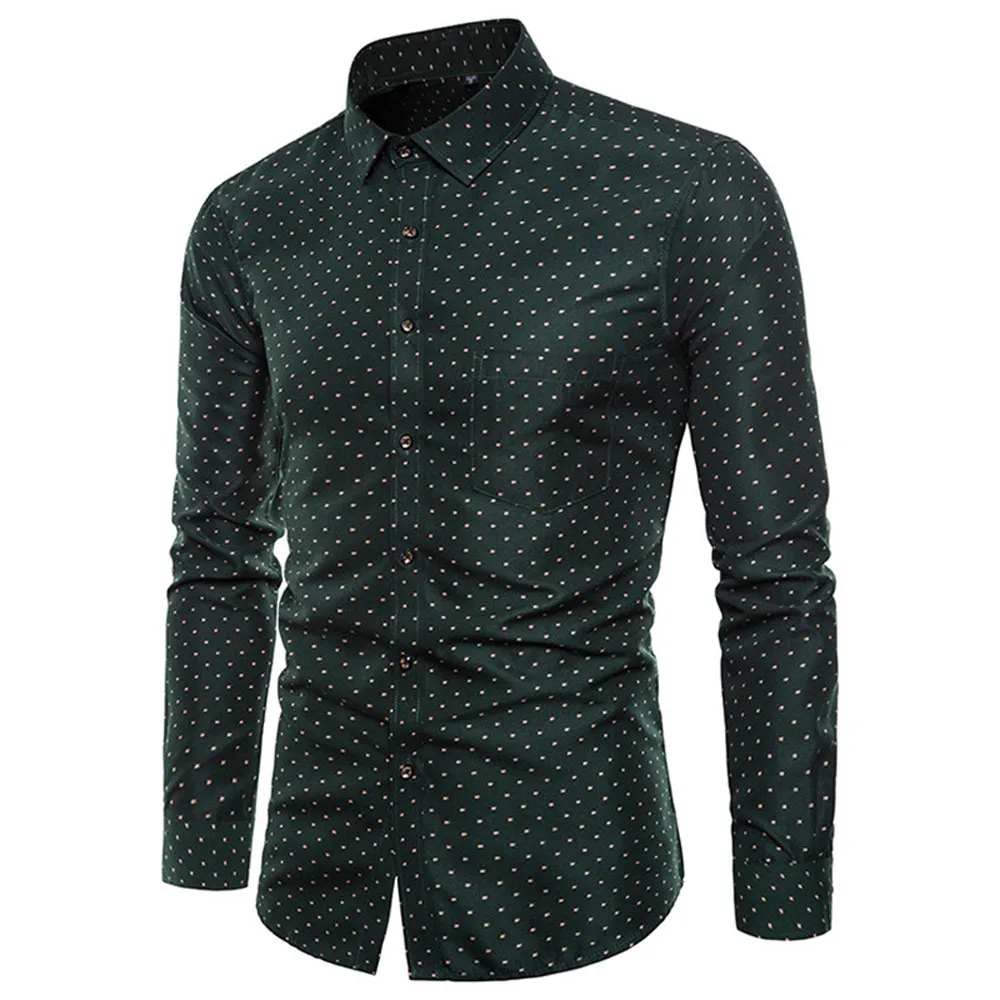 Womail Мужская рубашка, лето, модная классическая рубашка, деловая, официальная, длинный рукав, на пуговицах, приталенная, высокое качество, повседневный Топ M528