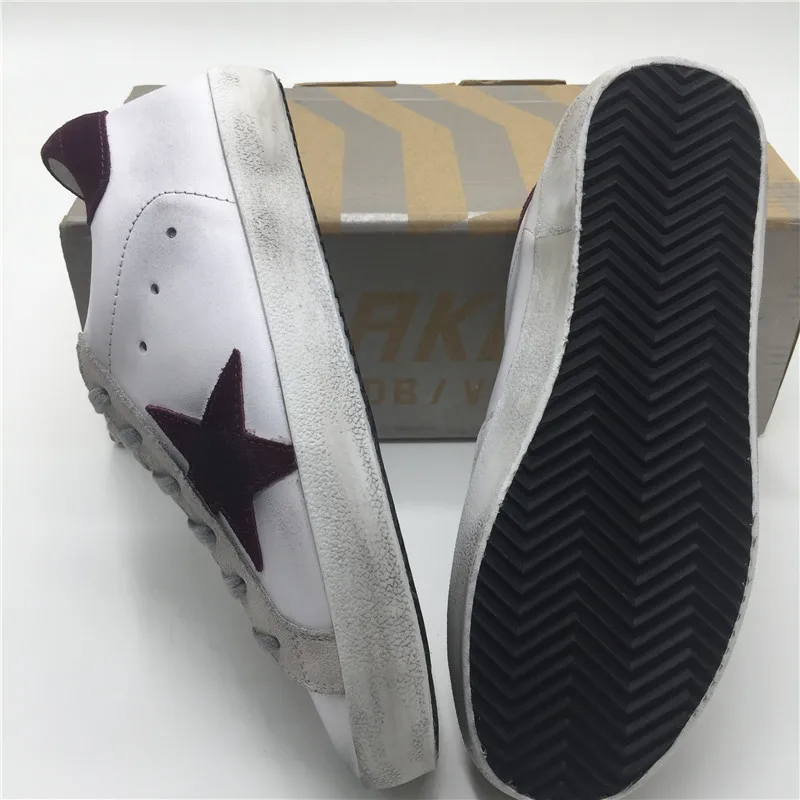 

Brand Italy Original Deluxe Golden Shoes Women Men White Genuine Leather Casual Goose Shoes Scarpa Chaussures Mujeres Esportivo