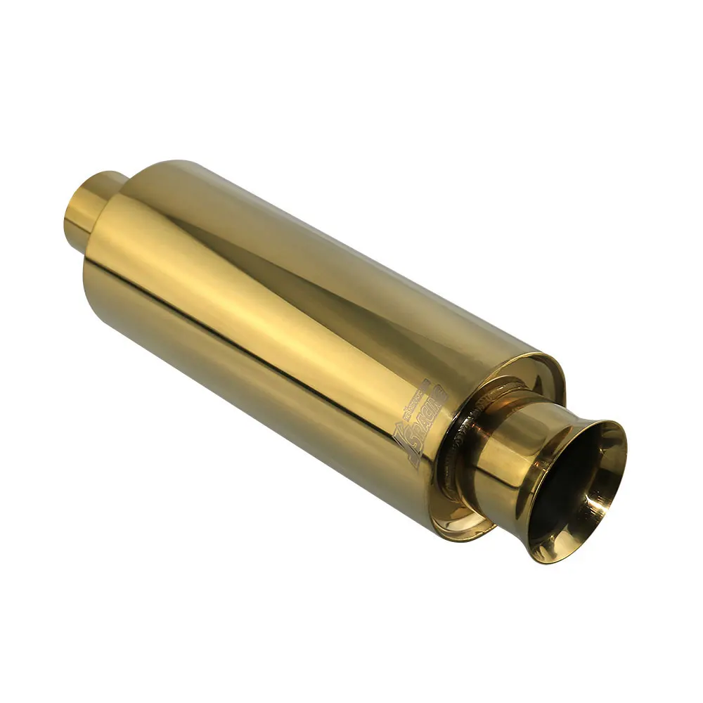 

1pcs JSRACING Sport Muffler For Car 2'' In 3'' Out Straight-through Tailpipe Stainless Steel Race Exhaust Tip Free Shipping