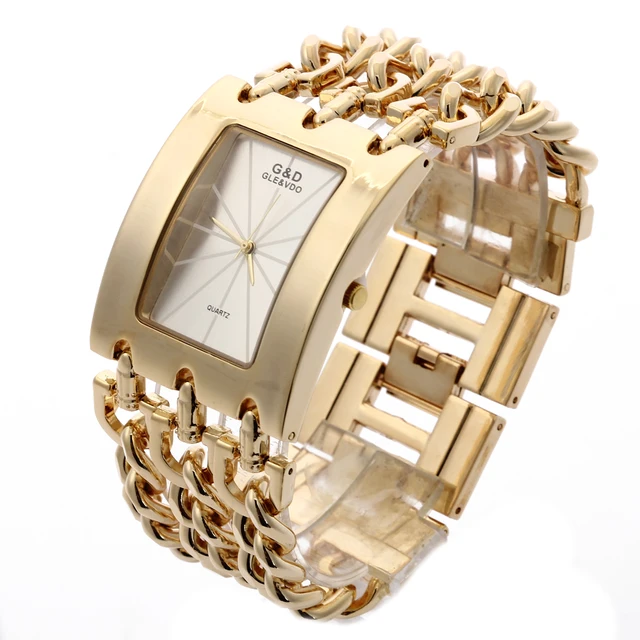 G&D Luxury Golden Women's Quartz Wristwatch Women's Bracelet Watch Relogio Femin G&D Luxury Golden Women's Quartz Wristwatch Women's Bracelet Watch Relogio Femin