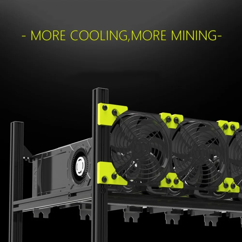 High Performance Veddha V3C6 GPU Mining Rig Aluminum Alloy Stackable Case Up To 6 GPU Open Air Frame Rack Bracket High Performance Veddha V3C6 GPU Mining Rig Aluminum Alloy Stackable Case Up To 6 GPU Open Air Frame Rack Bracket