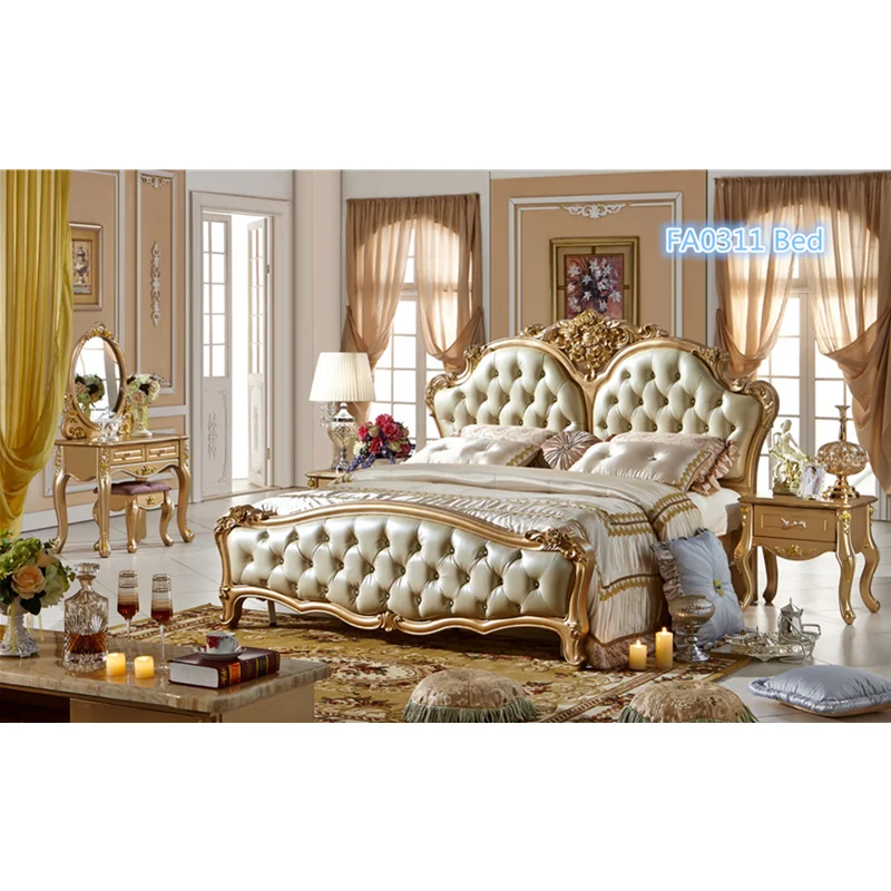 Антикварная ручная Резная Кровать роскошная кровать высшего качества