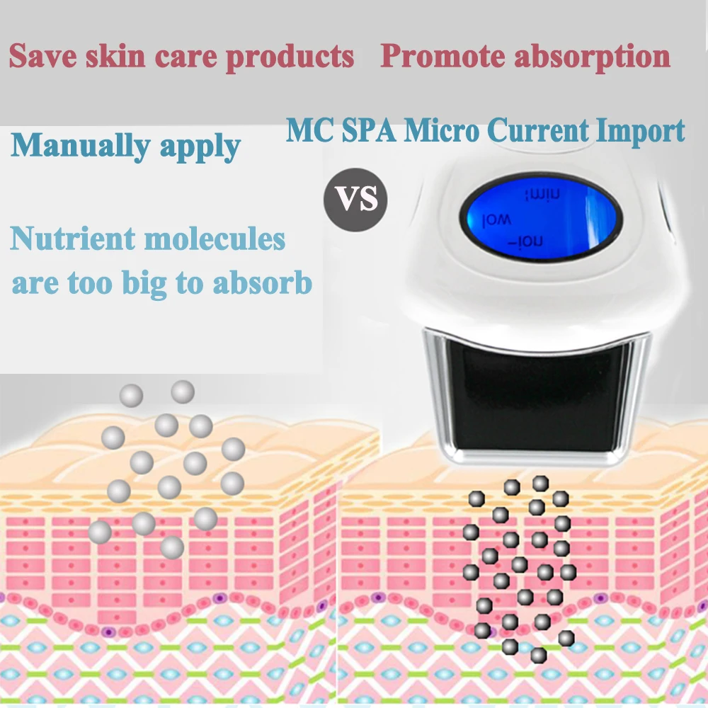  handheld galvanic spa nu electroporator skin tightening face lift microcurrent facial machine galva