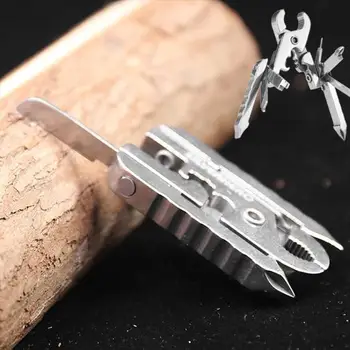 

6 in 1 Multi - function Outdoor Tool Clamp Mini - pliers Portable Folding Tool EDC Equipment Pocket Gear Kits Camping