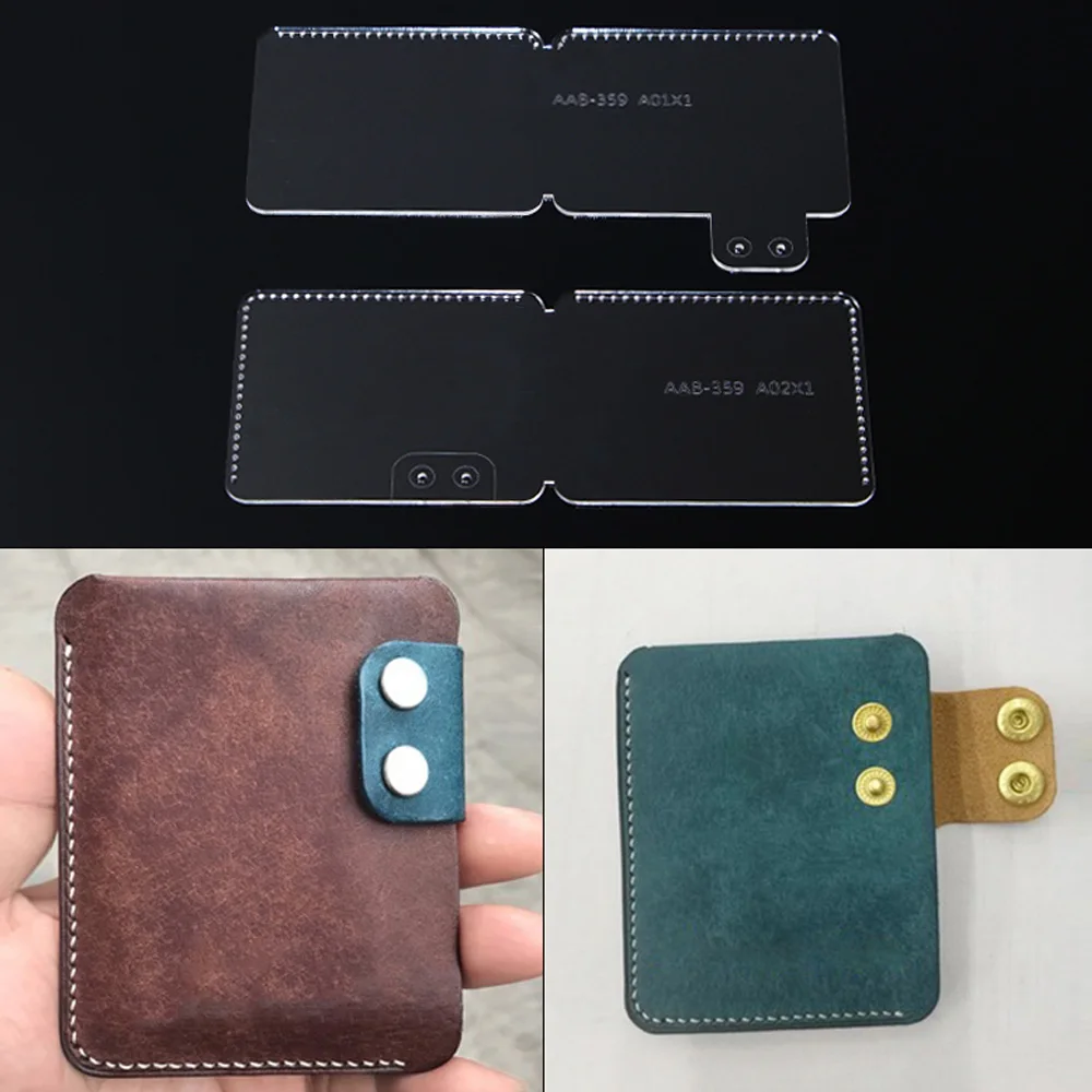 

DIY Card Package Coin Purse Acrylic Template Pattern Drawing Handmade Leather Goods DIY Sewing For Leather Tools Access